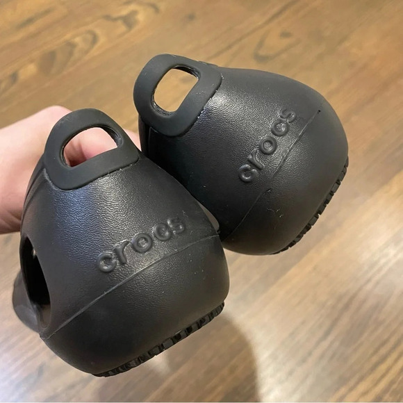 Crocs Black Kadee Flats Ballet Sling Black Cut Out Shoes Sandals Women's 10 - Picture 7 of 10